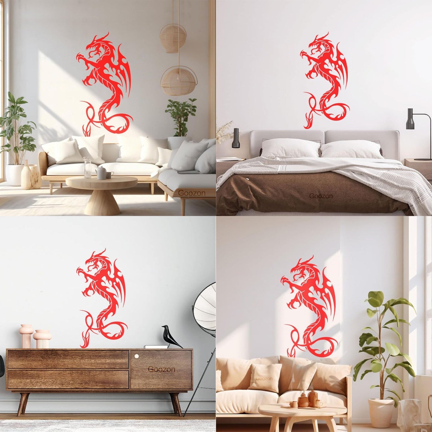 Engraving Stickers Dragon Wings Fantasy Magic Animal Monster Store Decoration
