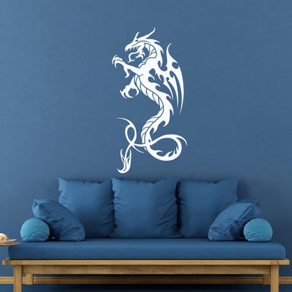 Engraving Stickers Dragon Wings Fantasy Magic Animal Monster Store Decoration