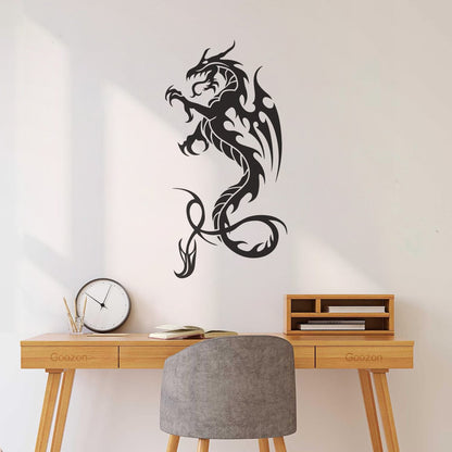 Engraving Stickers Dragon Wings Fantasy Magic Animal Monster Store Decoration