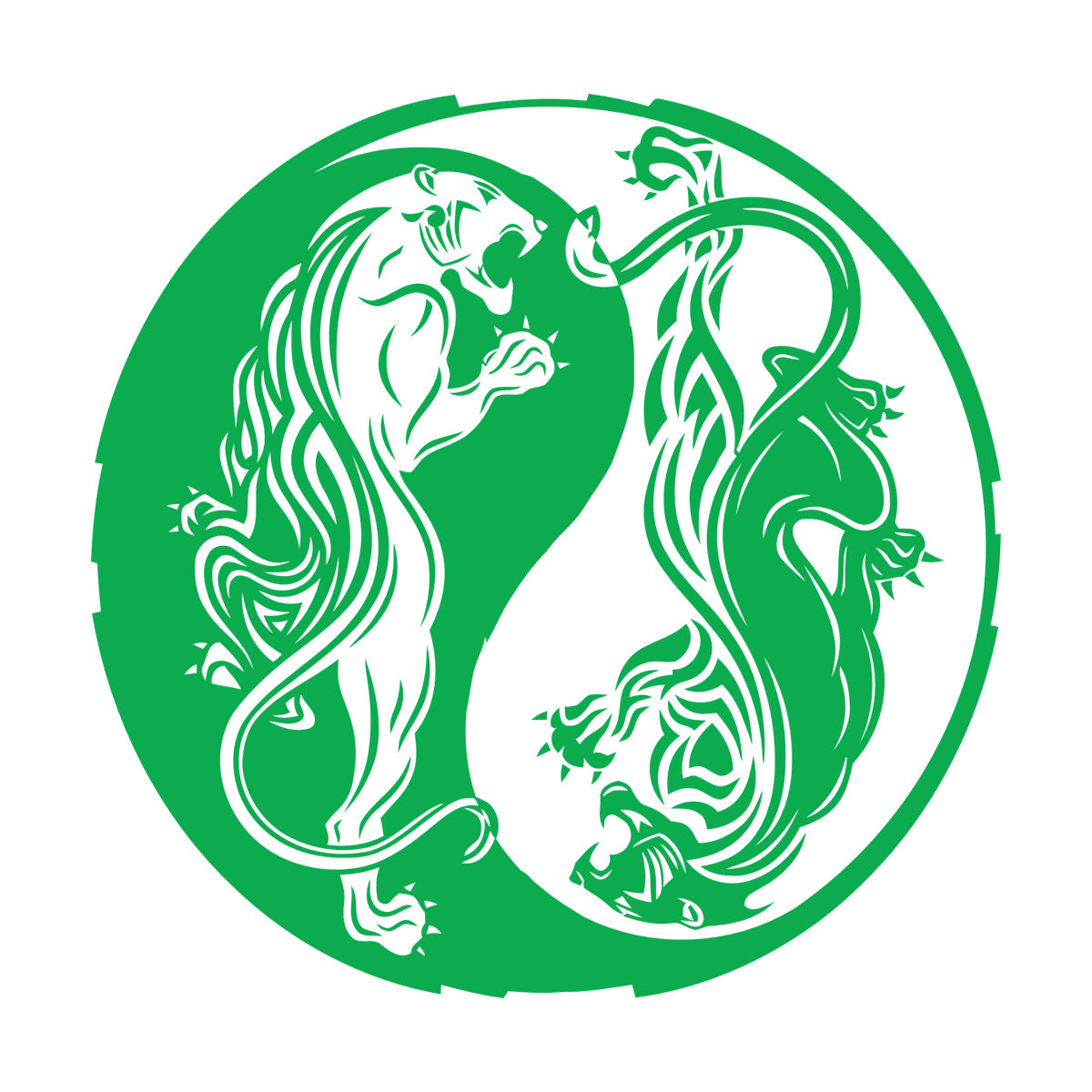 Lettering Decals Asian Dragon Yin Yang Zen Fantasy Animal Tattoo Culture