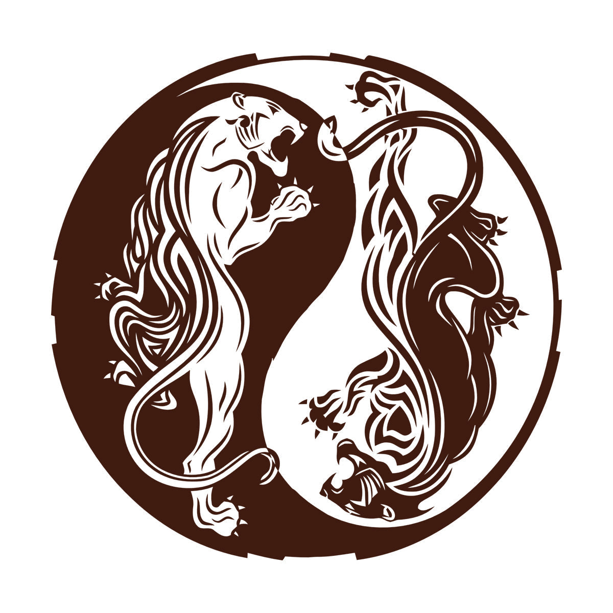 Lettering Decals Asian Dragon Yin Yang Zen Fantasy Animal Tattoo Culture