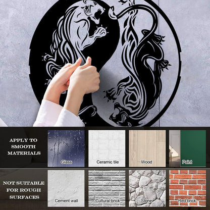 Lettering Decals Asian Dragon Yin Yang Zen Fantasy Animal Tattoo Culture