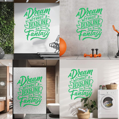 Dream Fantasy Positive Quote Inspirational Words Motivational Slogan Office Wall Decals Paster Paper Do Not Damage The Wall Surface