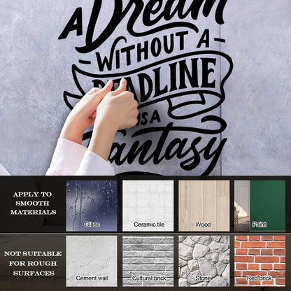 Dream Fantasy Positive Quote Inspirational Words Motivational Slogan Office Wall Decals Paster Paper Do Not Damage The Wall Surface