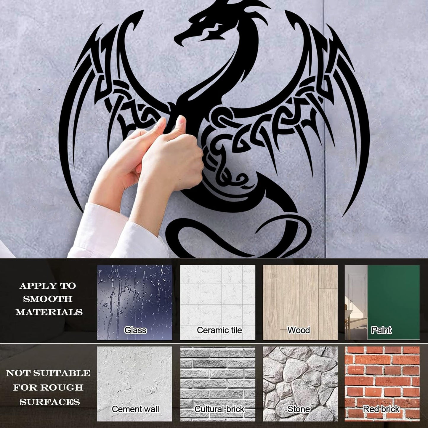 Vinyl Wall Stickers Eastern Dragon Fantasy Multi Color Selection