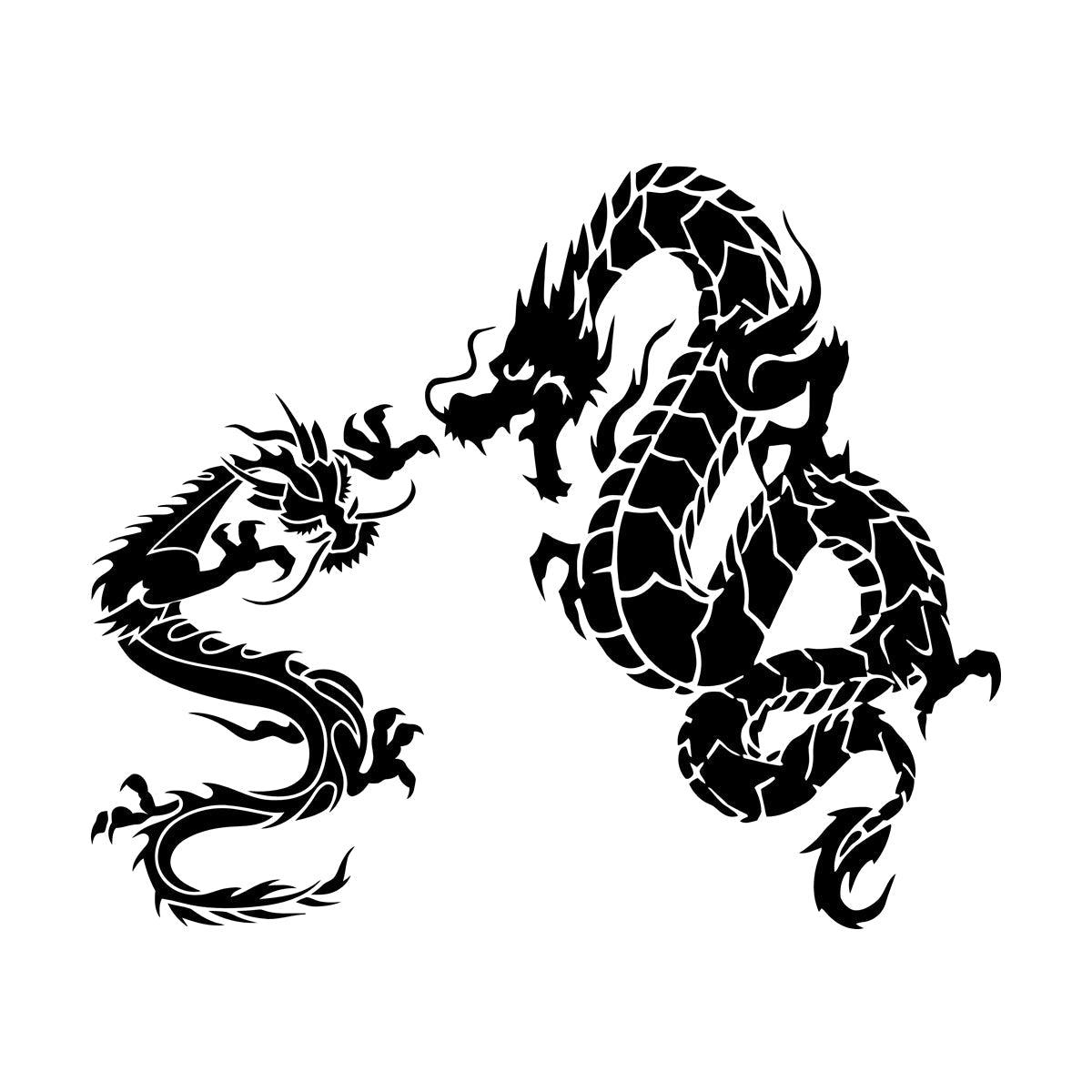 Wall Decals Asian Dragon Myth Mithological Fantasy Beast Equipped With Transfer Film Kit