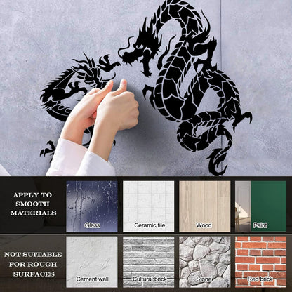Wall Decals Asian Dragon Myth Mithological Fantasy Beast Equipped With Transfer Film Kit