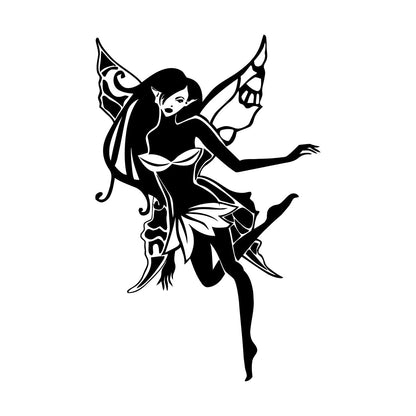 Engraving Decals Fairy Elf Nursery Kids Magic Fantasy Art Mural Painting