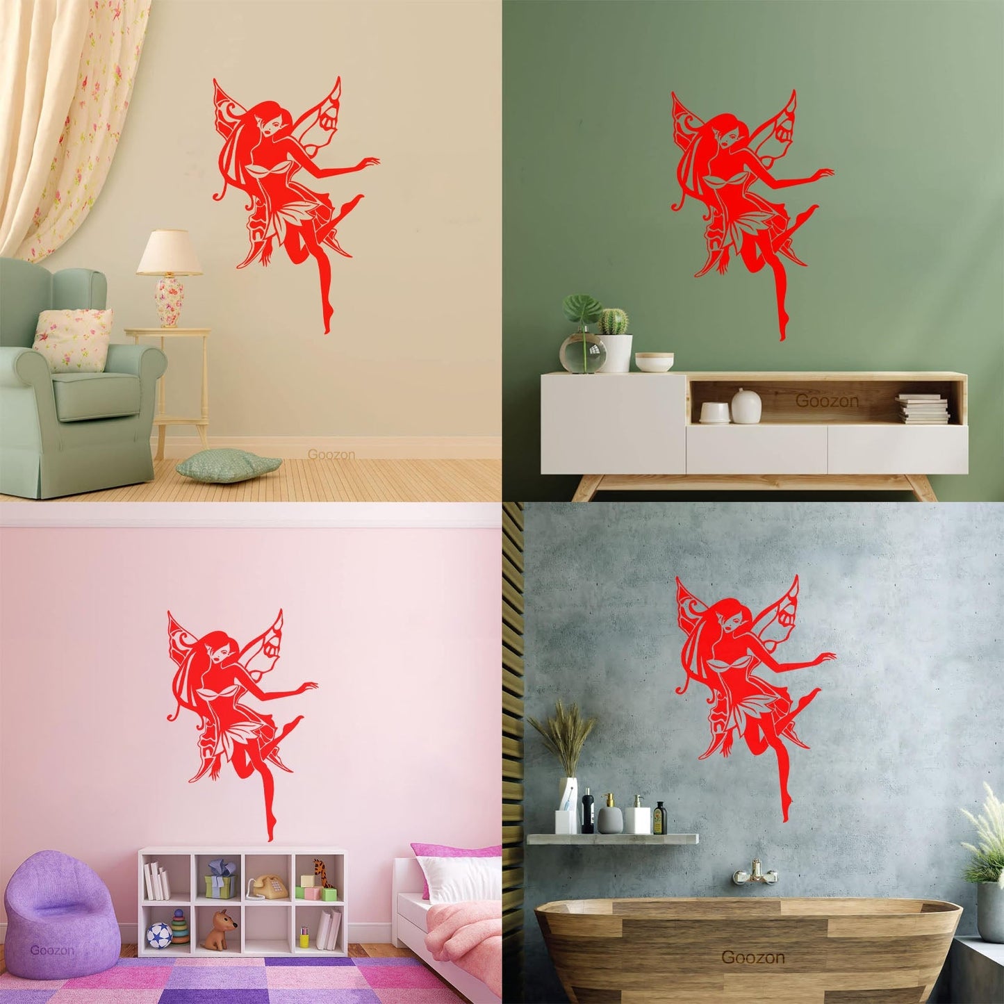 Engraving Decals Fairy Elf Nursery Kids Magic Fantasy Art Mural Painting
