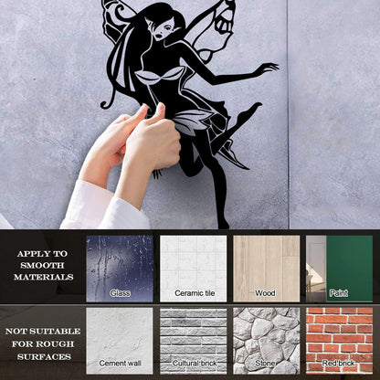 Engraving Decals Fairy Elf Nursery Kids Magic Fantasy Art Mural Painting