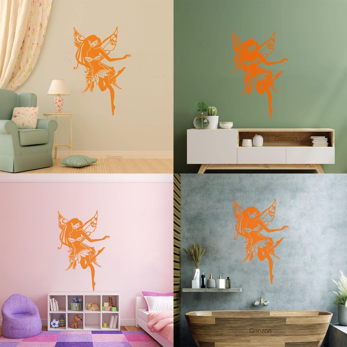 Engraving Decals Fairy Elf Nursery Kids Magic Fantasy Art Mural Painting