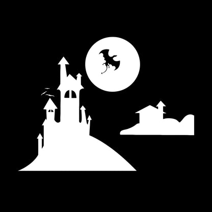 Mural And Wall Vinyl Decal Fairy Tale Dragon Castle Nursery Fantasy Kids Multiple Size Options