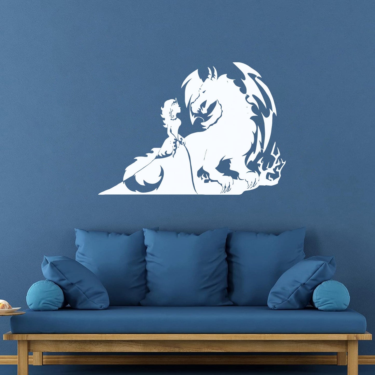 Fine Carving Stickers Fairytale Fantasy Princess And Dragon Personalized Customization