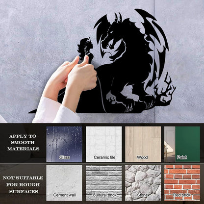 Fine Carving Stickers Fairytale Fantasy Princess And Dragon Personalized Customization