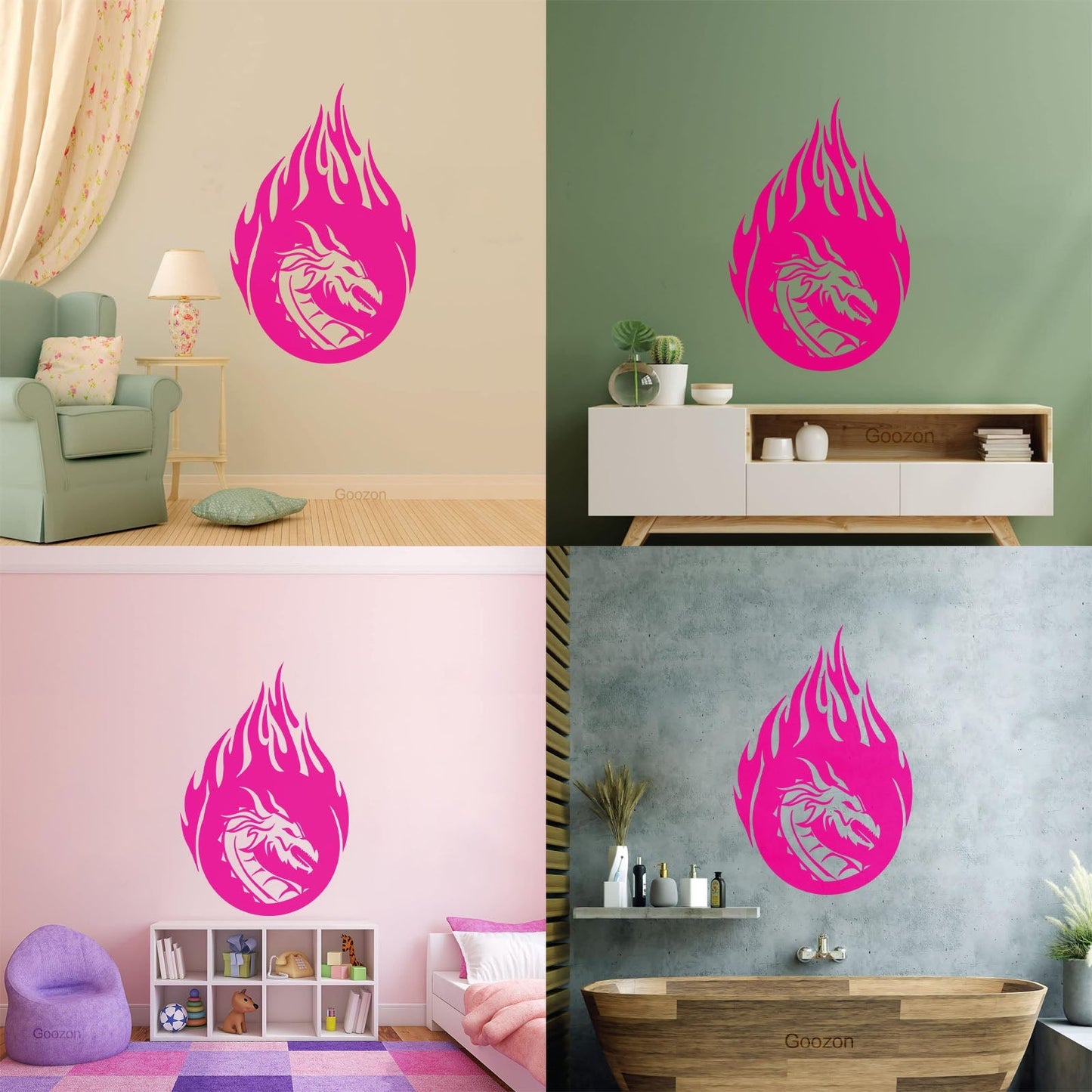 Wall Stickers Dragon Fairy Tale Fire Fantasy Animal Myth Beast Can Modify And Add Information