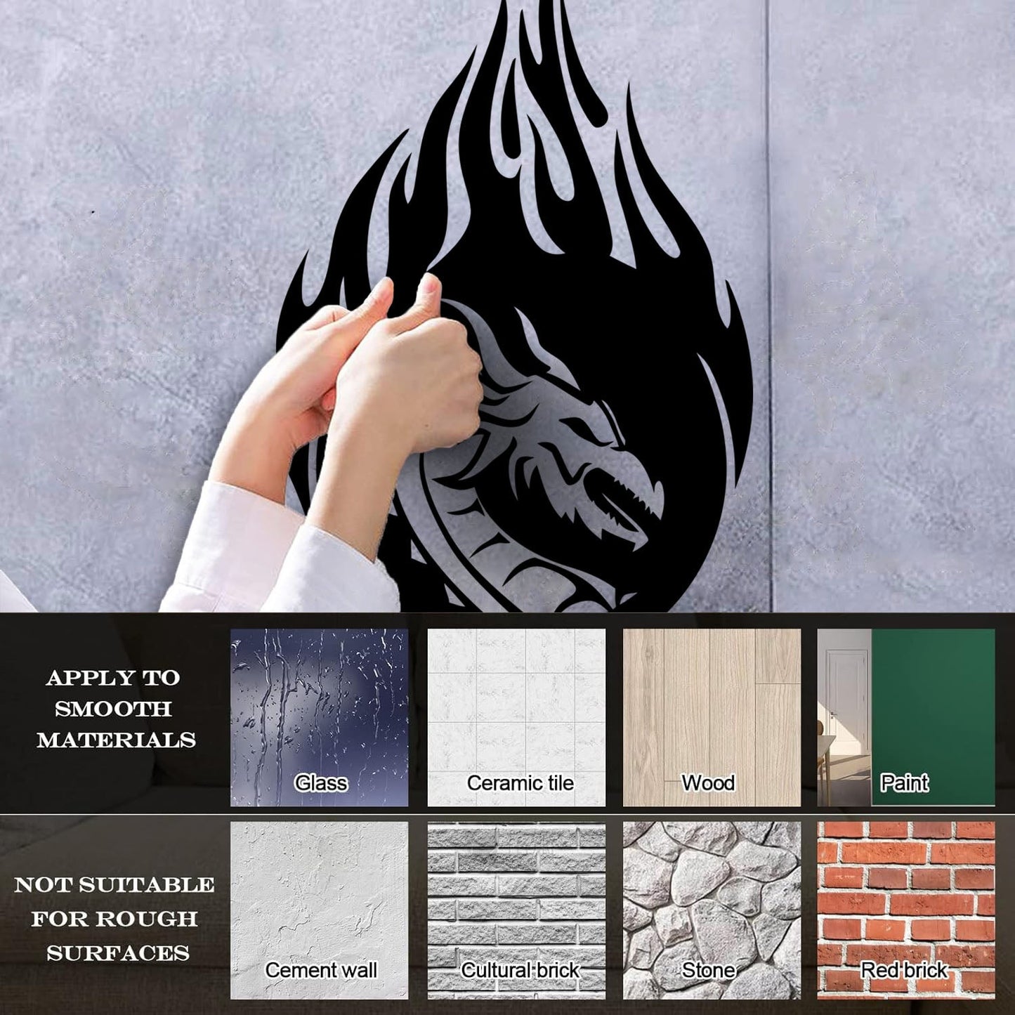 Wall Stickers Dragon Fairy Tale Fire Fantasy Animal Myth Beast Can Modify And Add Information