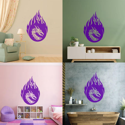 Wall Stickers Dragon Fairy Tale Fire Fantasy Animal Myth Beast Can Modify And Add Information