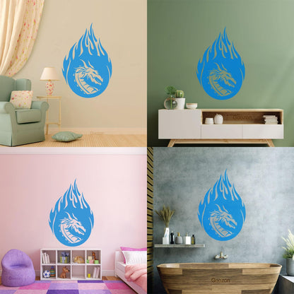 Wall Stickers Dragon Fairy Tale Fire Fantasy Animal Myth Beast Can Modify And Add Information