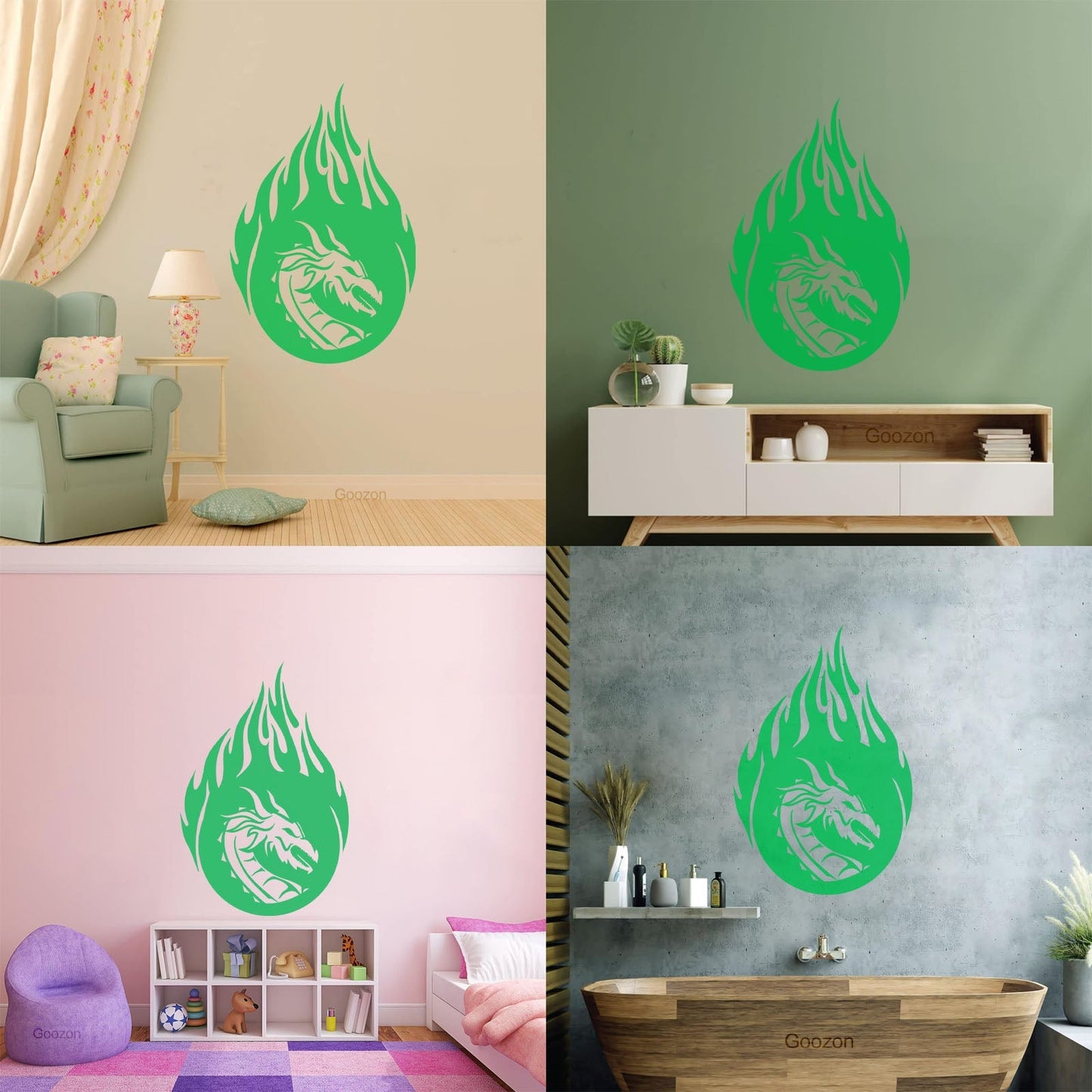 Wall Stickers Dragon Fairy Tale Fire Fantasy Animal Myth Beast Can Modify And Add Information