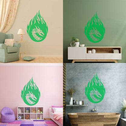 Wall Stickers Dragon Fairy Tale Fire Fantasy Animal Myth Beast Can Modify And Add Information
