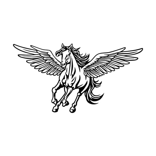 Fairytale Pegasus Horse Wings Fantasy Animal Fine Carving Decals Art Decoration
