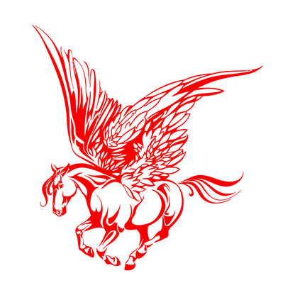 Vinyl Art Sticker Fairy Tale Pegasus Horse Wings Muse Fantasy Animal Wall Beautification