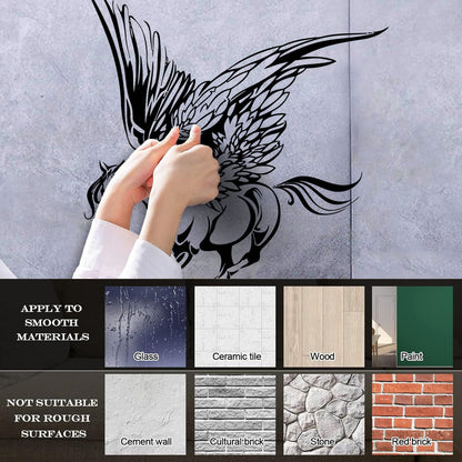 Vinyl Art Sticker Fairy Tale Pegasus Horse Wings Muse Fantasy Animal Wall Beautification