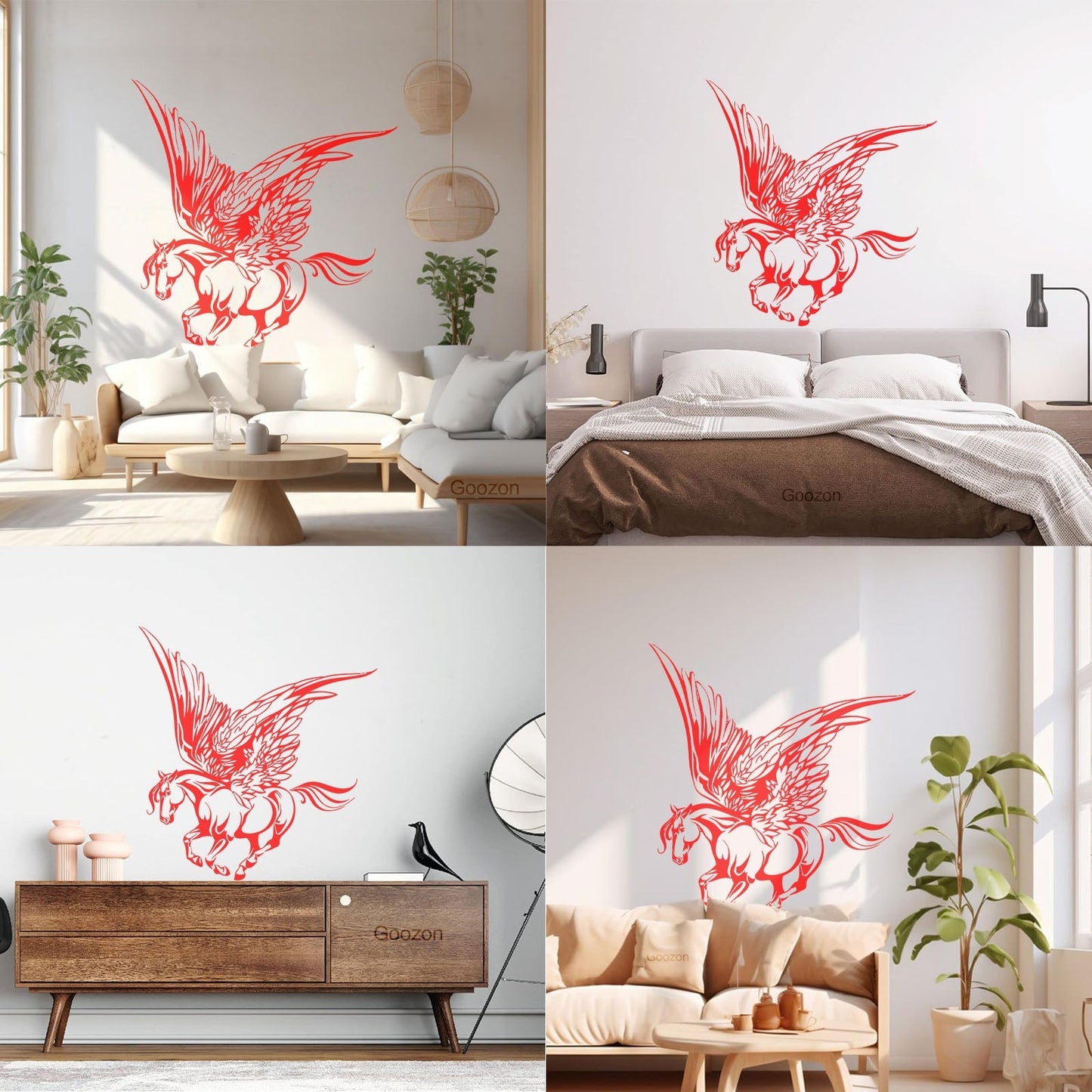 Vinyl Art Sticker Fairy Tale Pegasus Horse Wings Muse Fantasy Animal Wall Beautification