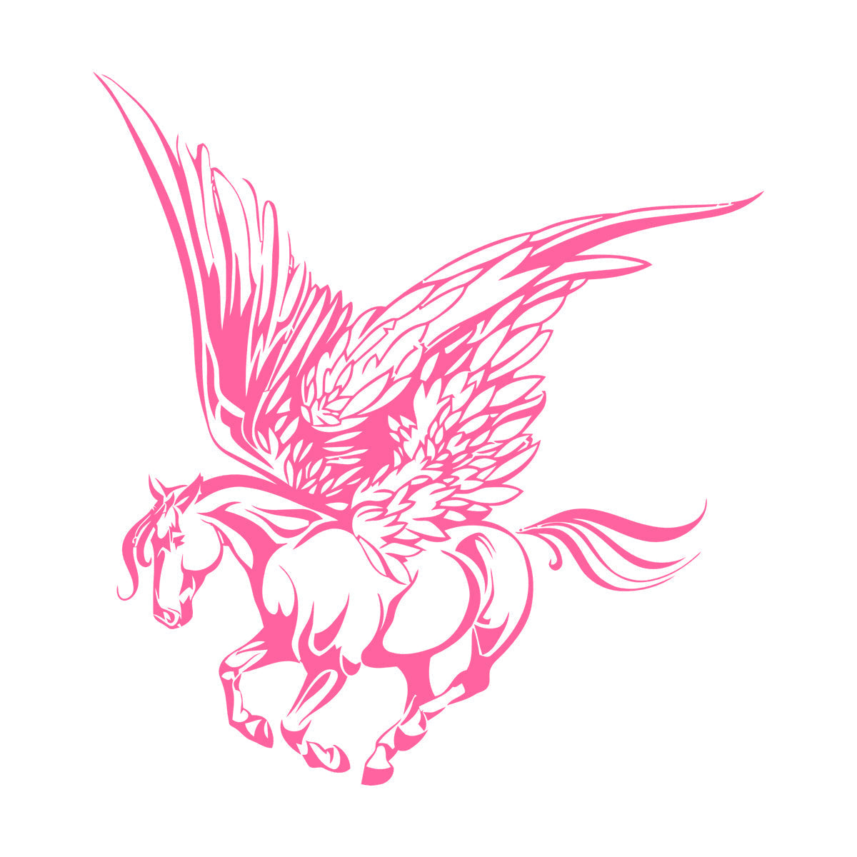 Vinyl Art Sticker Fairy Tale Pegasus Horse Wings Muse Fantasy Animal Wall Beautification