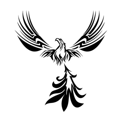 Lettering Stickers Fantasy Amazing Bird Mythology Fire Phoenix Store Decoration