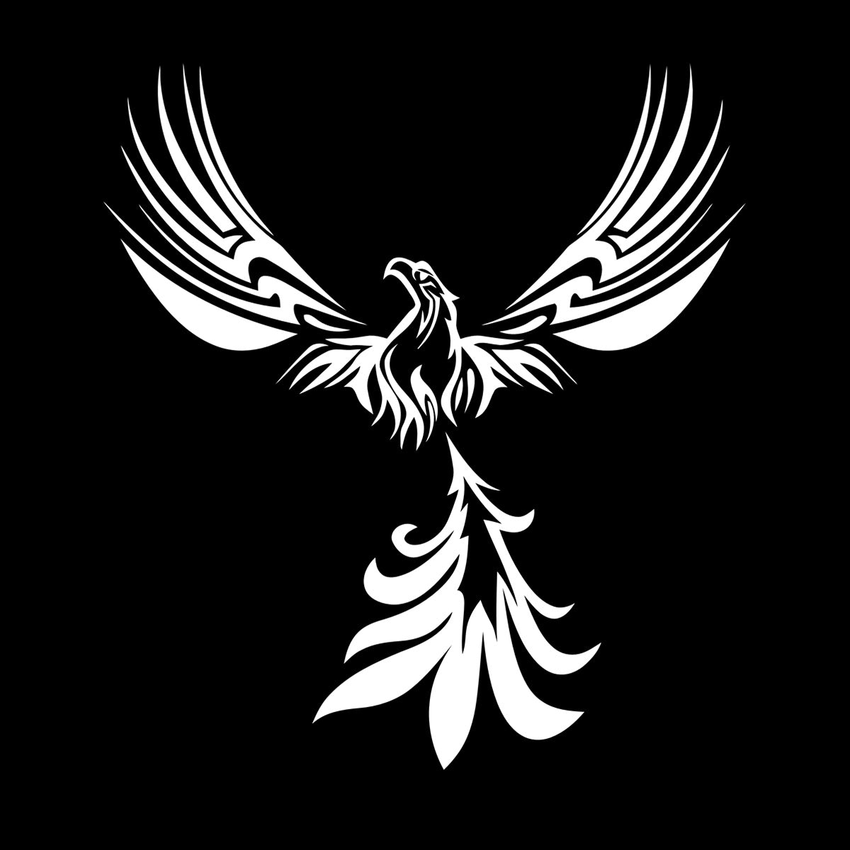 Lettering Stickers Fantasy Amazing Bird Mythology Fire Phoenix Store Decoration