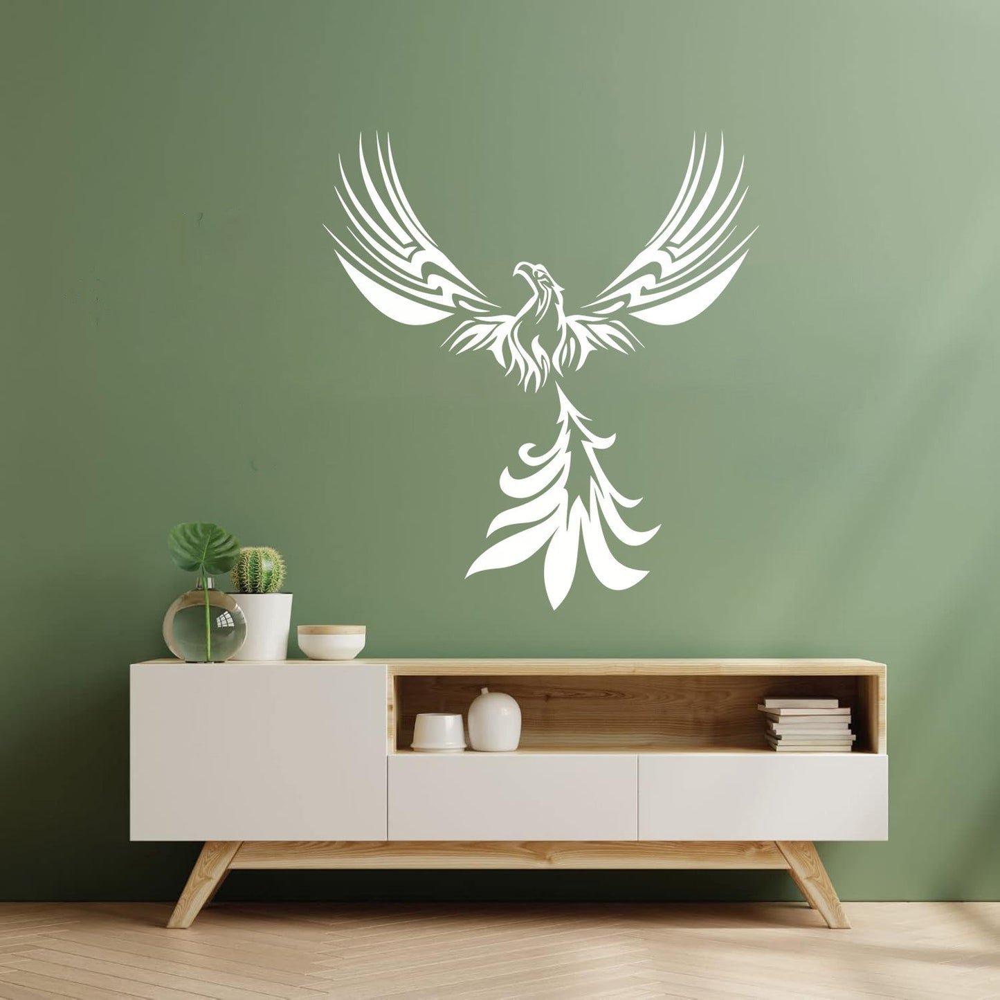 Lettering Stickers Fantasy Amazing Bird Mythology Fire Phoenix Store Decoration