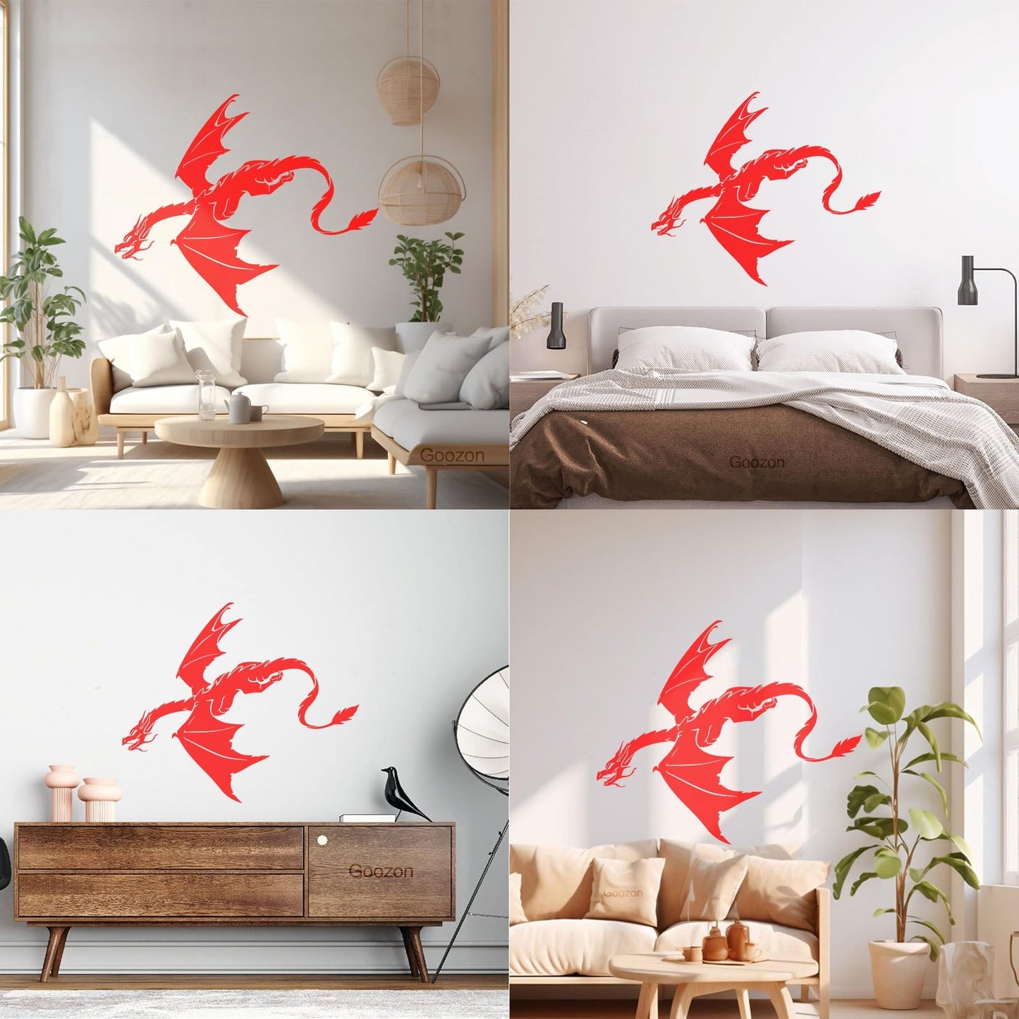 Wall Decals Paster Paper Fantasy Animal Dragon Flying Kids Tattoo Culture