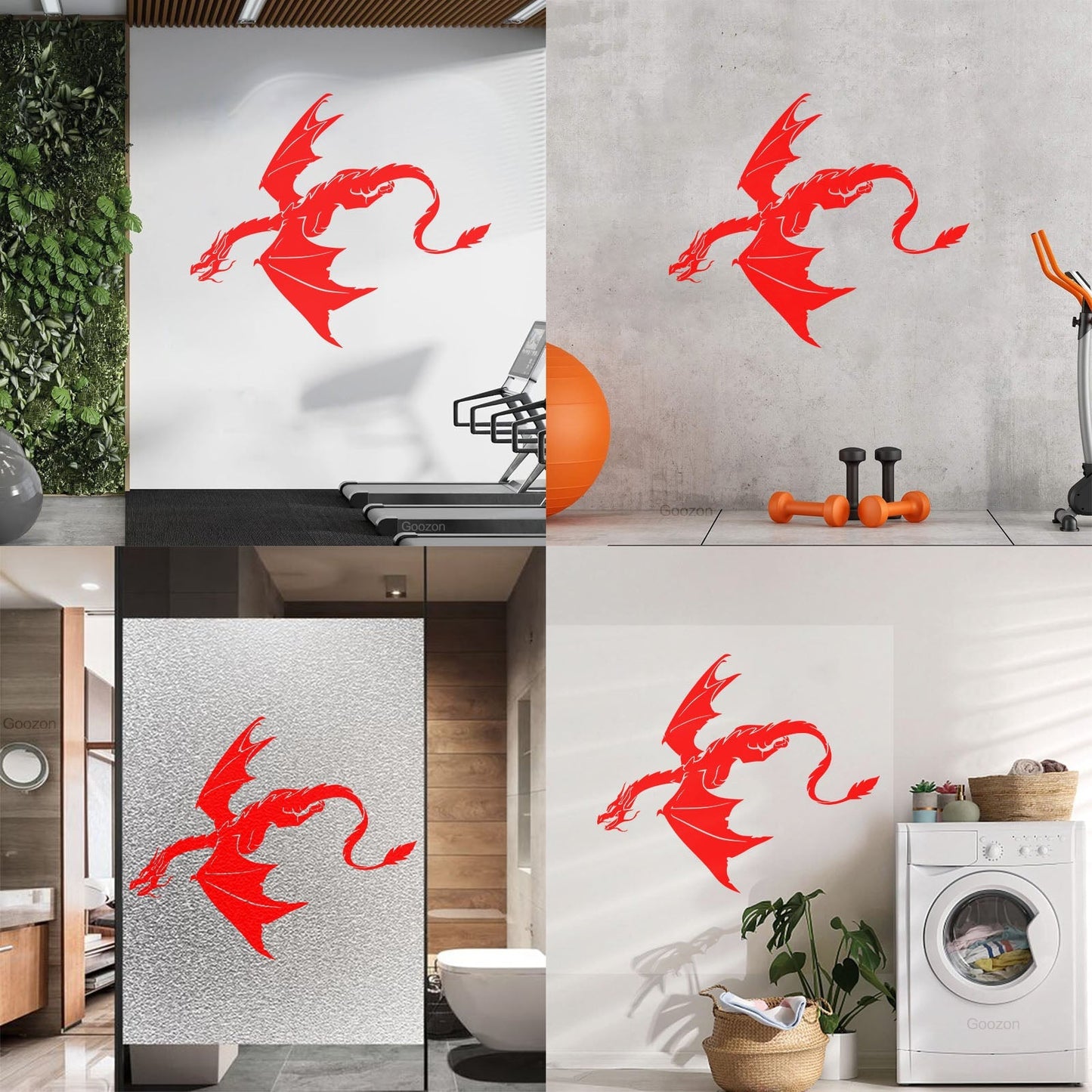 Wall Decals Paster Paper Fantasy Animal Dragon Flying Kids Tattoo Culture