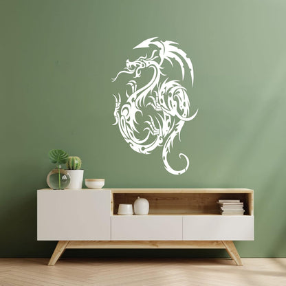 Fantasy Animal Fairytale Gothic Flying Dragon Vinyl Wall Stickers Removable Without Leaving Glue