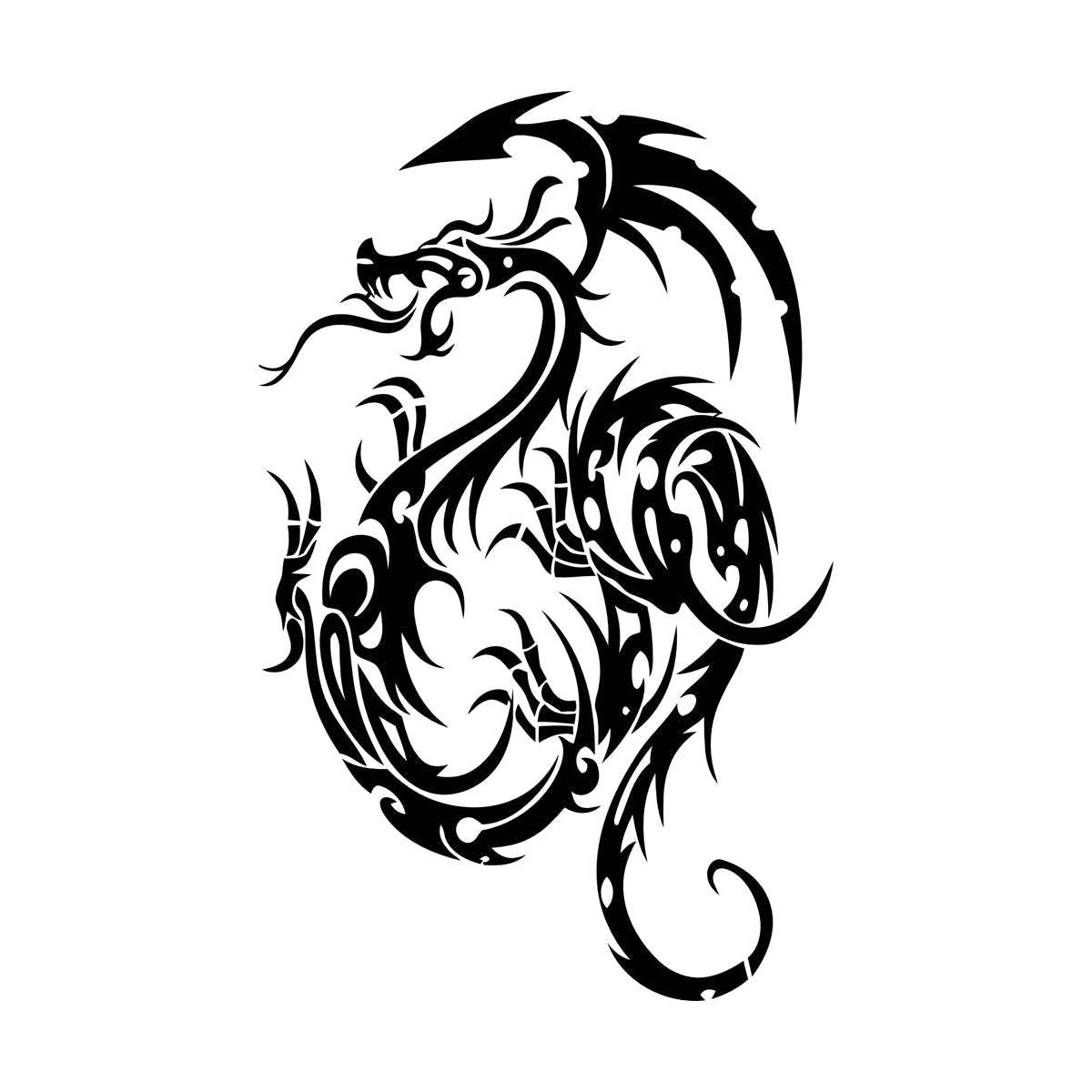 Fantasy Animal Fairytale Gothic Flying Dragon Vinyl Wall Stickers Removable Without Leaving Glue