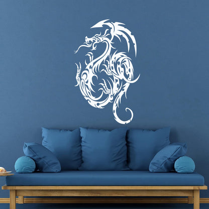 Fantasy Animal Fairytale Gothic Flying Dragon Vinyl Wall Stickers Removable Without Leaving Glue