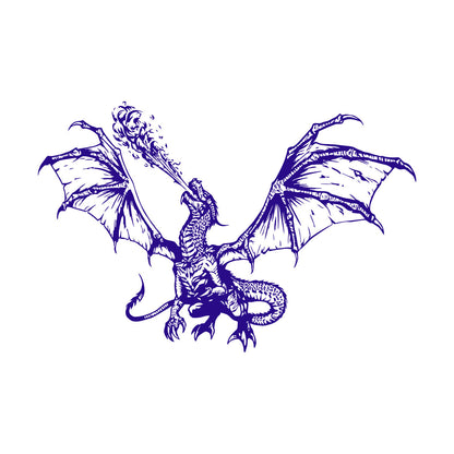 Wall Decals Fantasy Animal Magical Myth Dragon Wings Self Adhesive