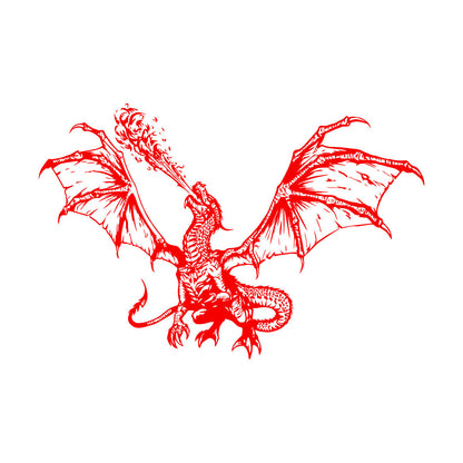 Wall Decals Fantasy Animal Magical Myth Dragon Wings Self Adhesive
