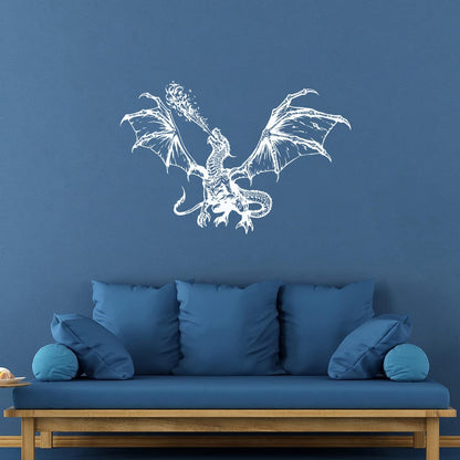 Wall Decals Fantasy Animal Magical Myth Dragon Wings Self Adhesive