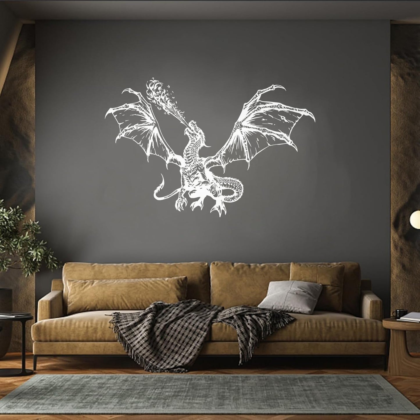 Wall Decals Fantasy Animal Magical Myth Dragon Wings Self Adhesive