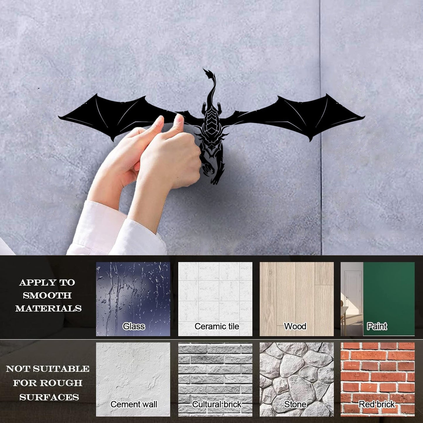 Engraving Decals Fantasy Beast Fairy Tale Dragon Video Game Children'S Multi Color Selection