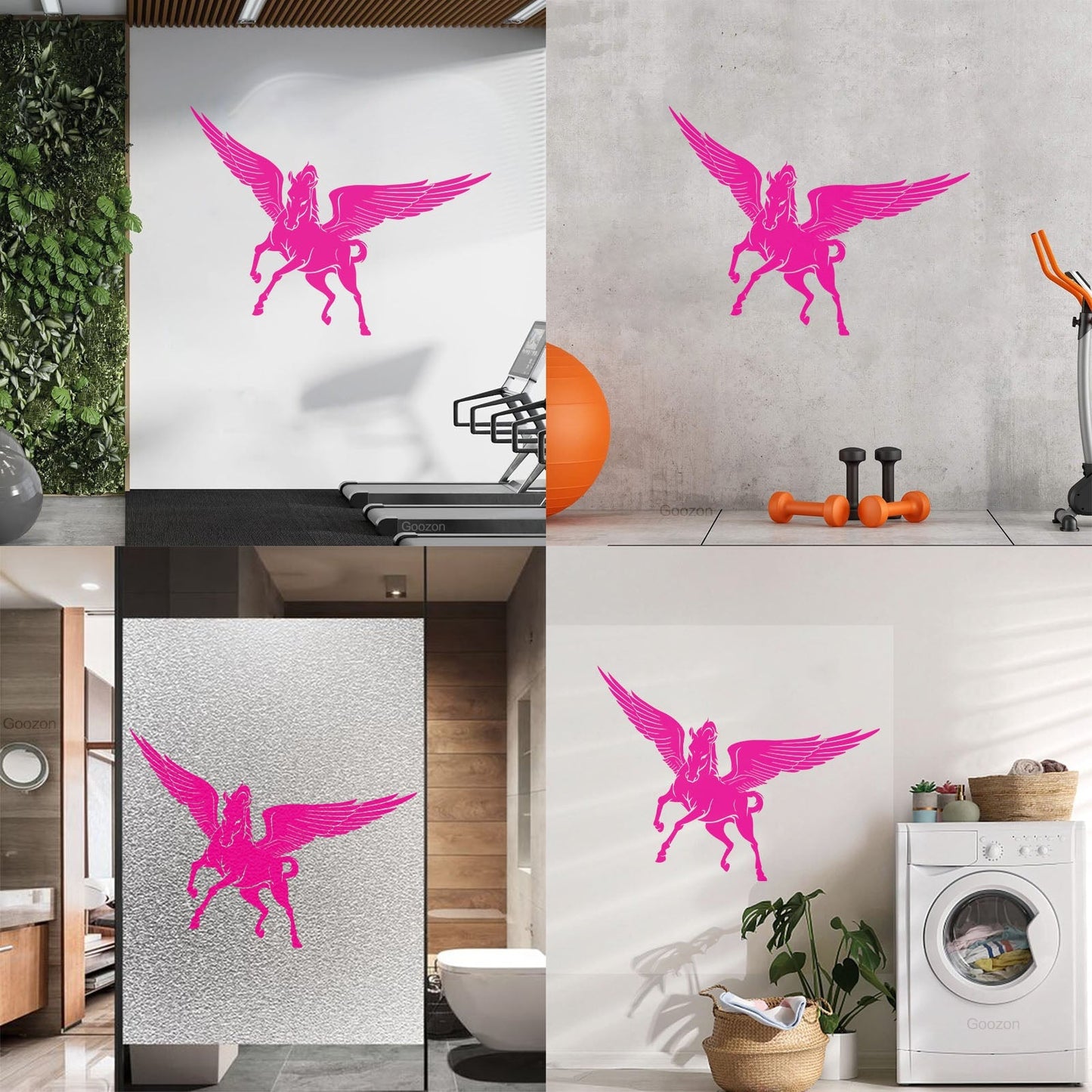 Mural And Wall Vinyl Decal Fantasy Beast Pegasus Horse Wings Equipped With Transfer Film Kit