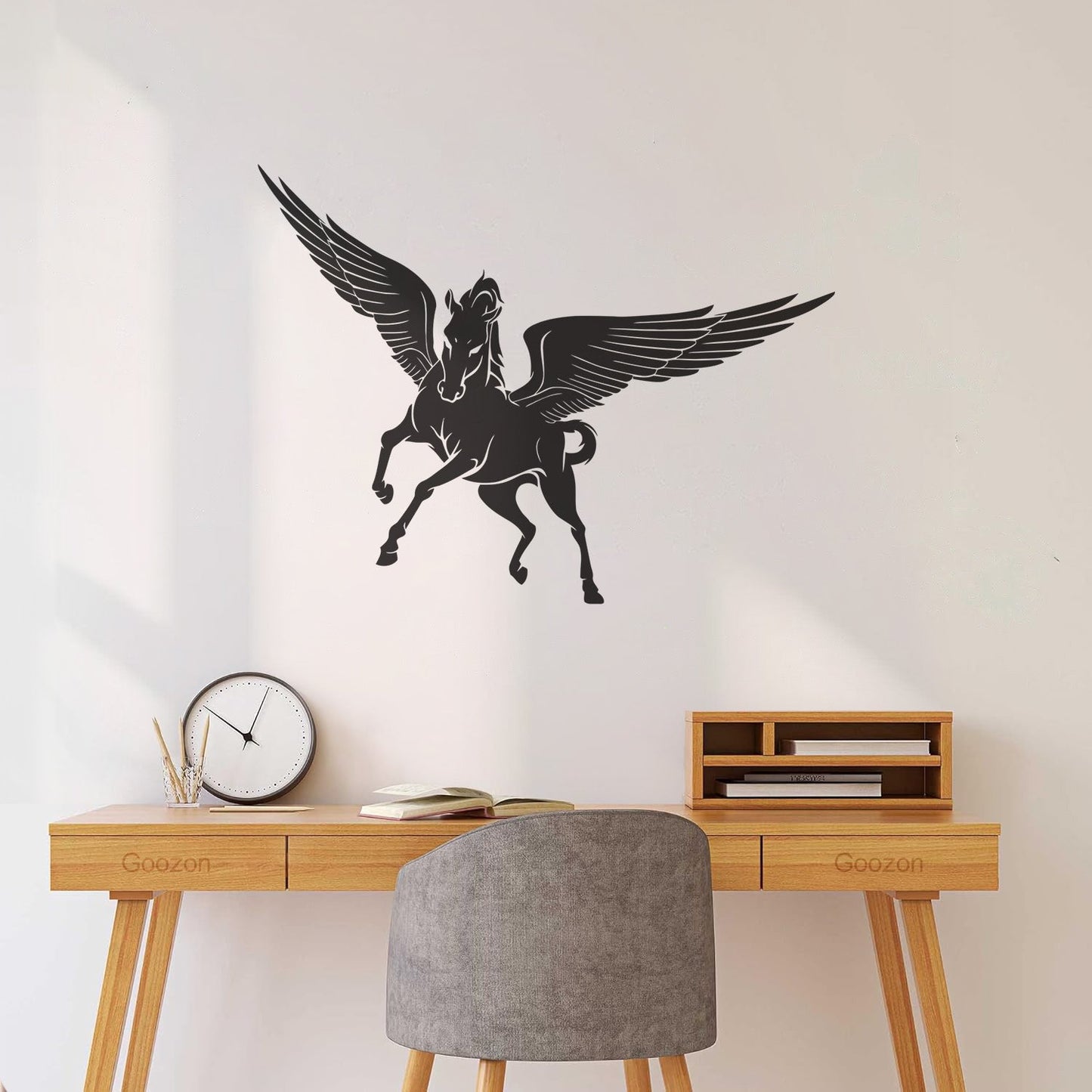 Mural And Wall Vinyl Decal Fantasy Beast Pegasus Horse Wings Equipped With Transfer Film Kit