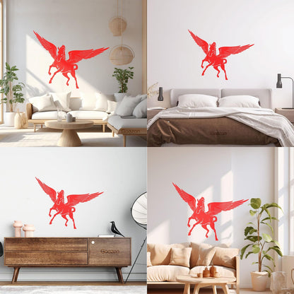 Mural And Wall Vinyl Decal Fantasy Beast Pegasus Horse Wings Equipped With Transfer Film Kit