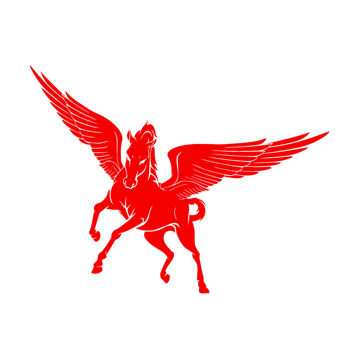 Mural And Wall Vinyl Decal Fantasy Beast Pegasus Horse Wings Equipped With Transfer Film Kit