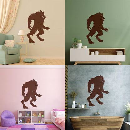 Wall Stickers Paster Paper Fantasy Big Beast Werewolf Aggressive Predator Easy Installation