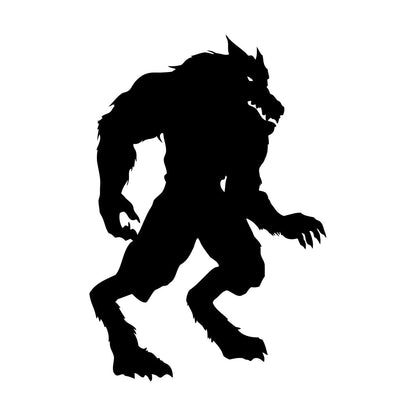 Wall Stickers Paster Paper Fantasy Big Beast Werewolf Aggressive Predator Easy Installation