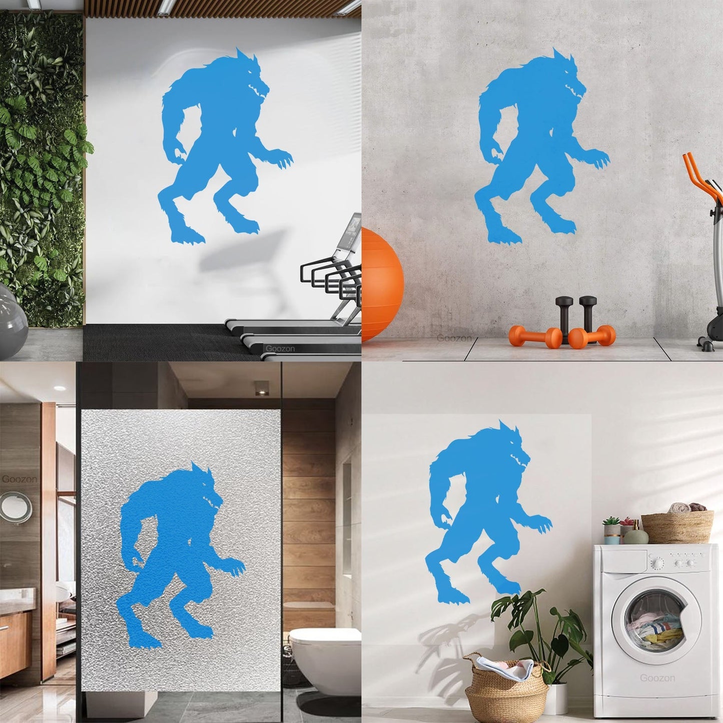 Wall Stickers Paster Paper Fantasy Big Beast Werewolf Aggressive Predator Easy Installation