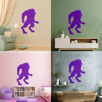 Wall Stickers Paster Paper Fantasy Big Beast Werewolf Aggressive Predator Easy Installation